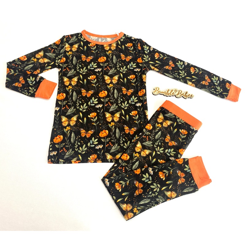 Midnight Monarchs Pajama Set|2T|3T|4T|5/6|7/8