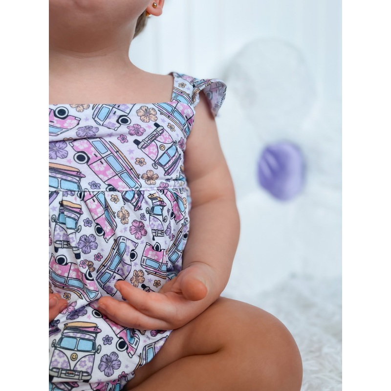 OFF TO PARADISE BUBBLE ROMPER|0-3M|3-6M|6-12M|12-18M|18-24M|2T|3T