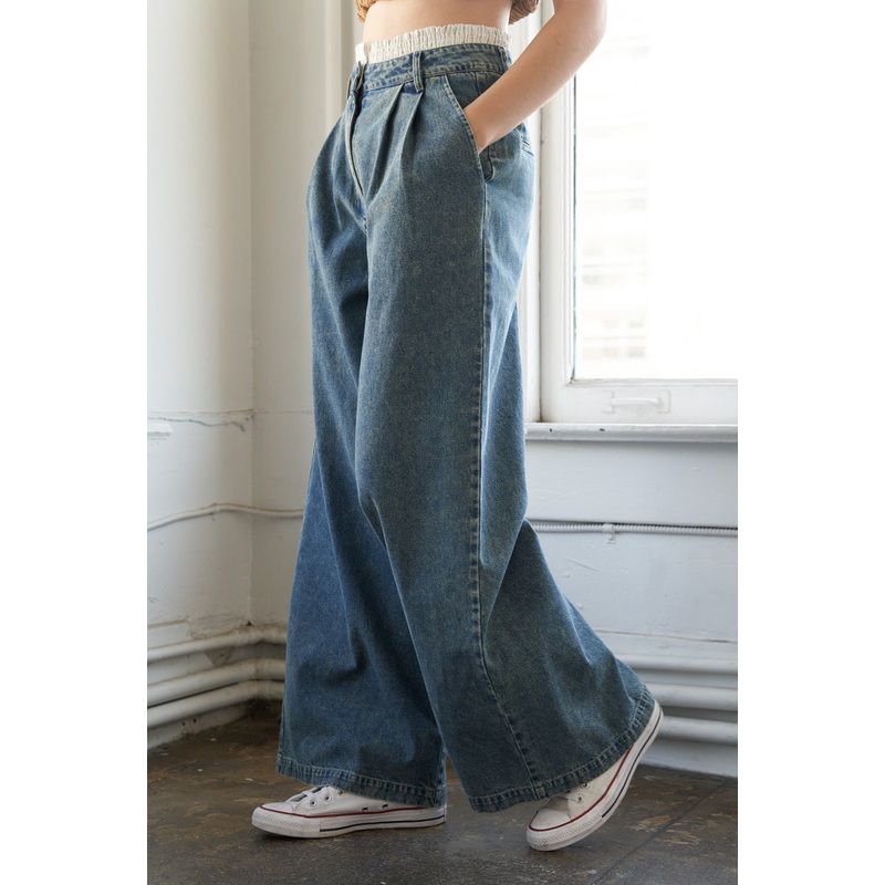 SOMEWHERE UP ABOVE DENIM PANTS