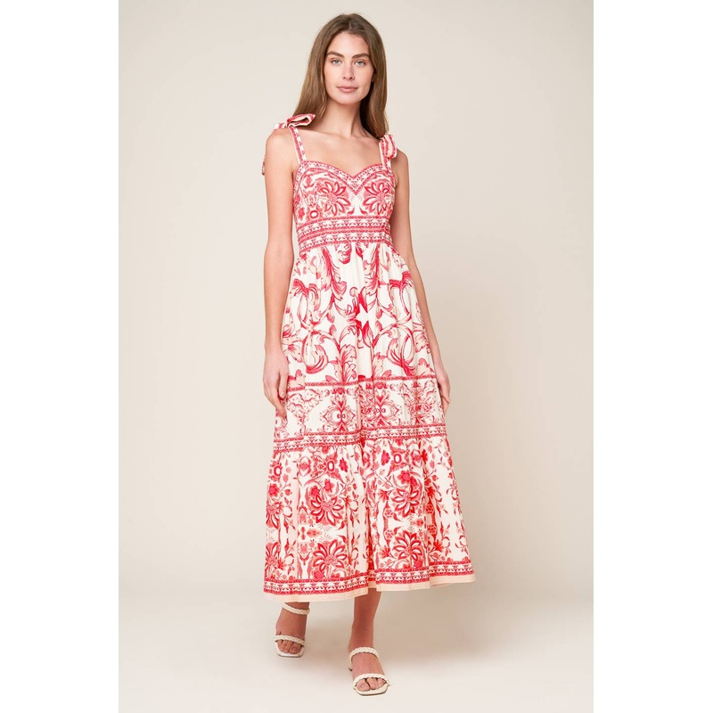 THE GARDEN’S SECRET WOVEN MIDI DRESS