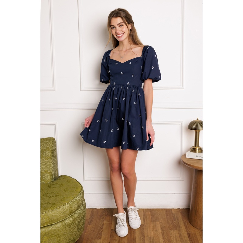 WALK IT OUT WOVEN MINI DRESS|NAVY|S|M|L