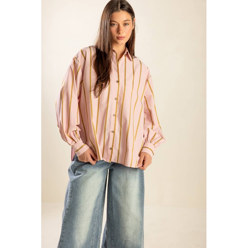 WHERE I’LL BE OVERSIZE WOVEN TOP