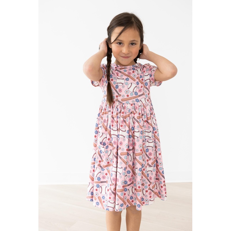 Batter Up S/S Pocket Twirl Dress