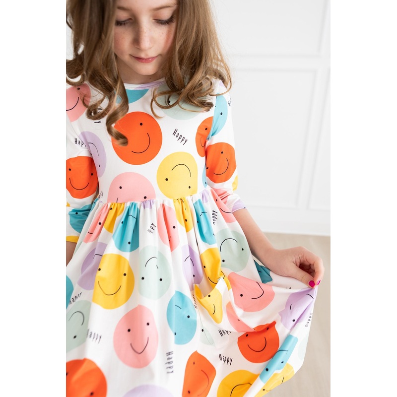 Happy Days 3/4 Pocket Twirl Dress