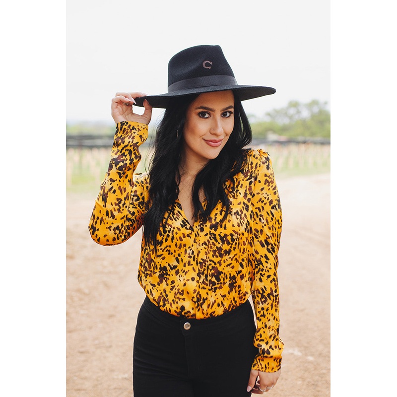 Melissa Surplice Long Sleeve Bodysuit – Tortoiseshell