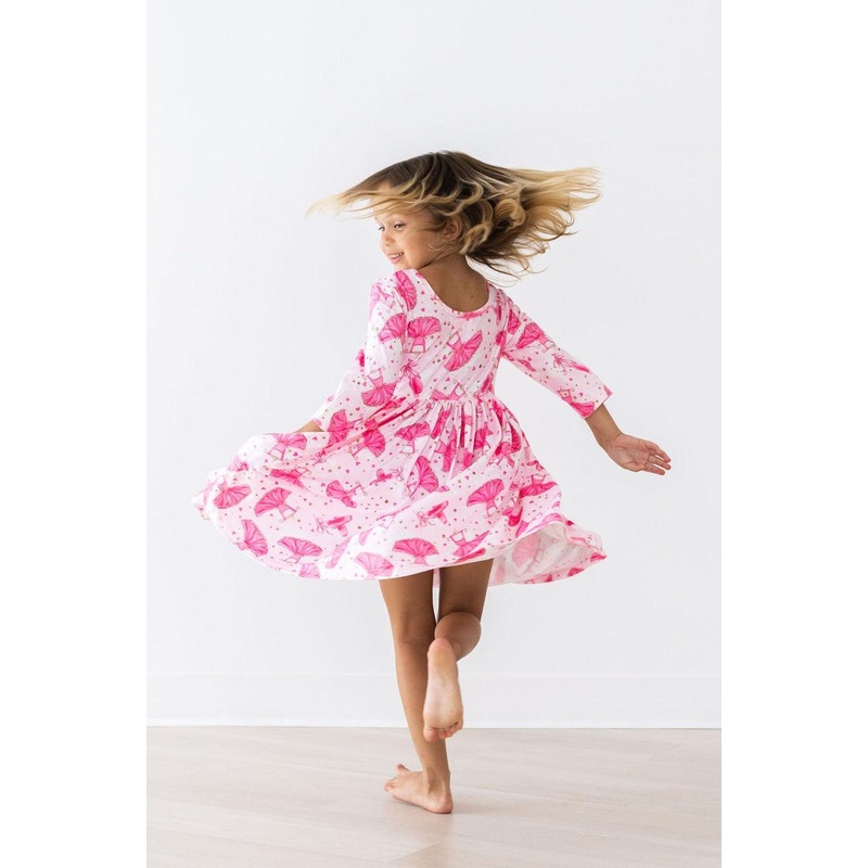 Pirouette 3/4 Sleeve Pocket Twirl Dress