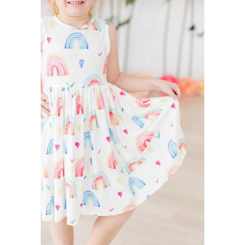Radiant Rainbows Tank Twirl Dress