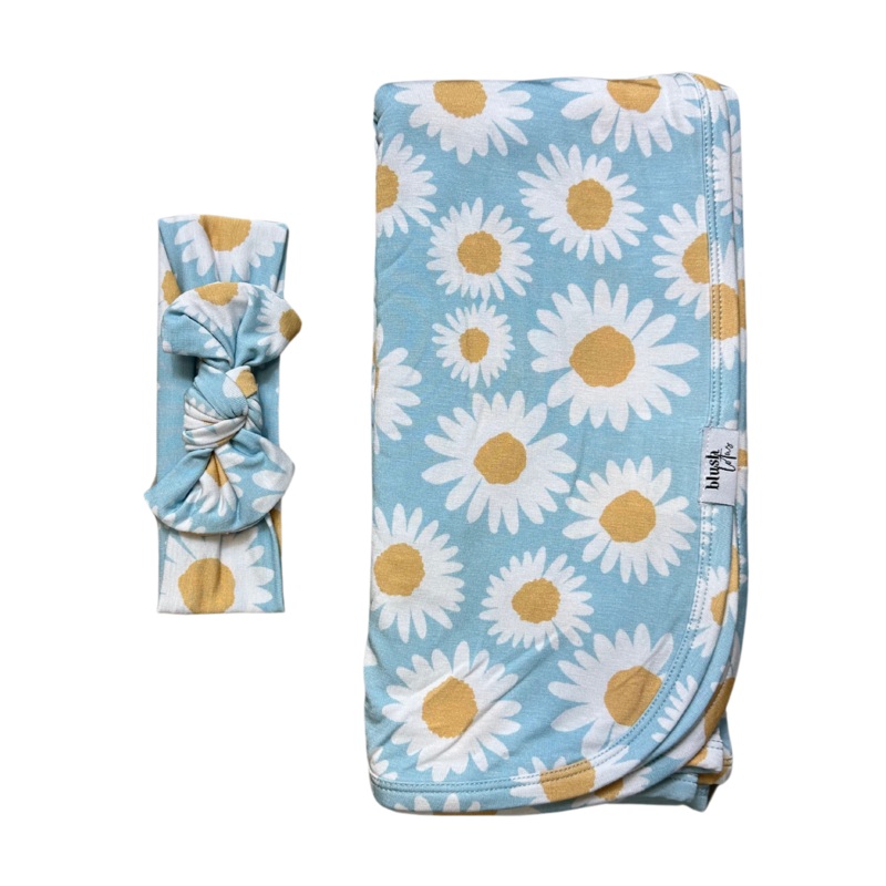 Daisy – Swaddle Set|Swaddle + Bow