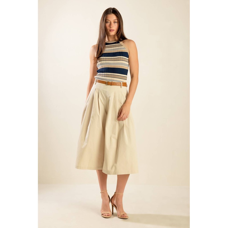 DRIFTING CURRENTS WOVEN CULOTTE PANTS