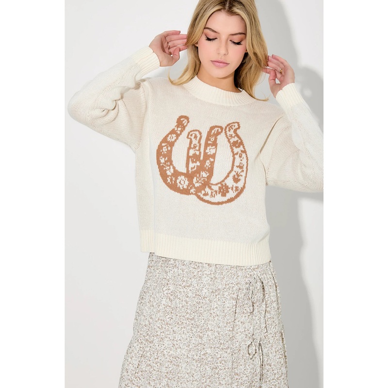 Floral Horseshoe Sweater|Small|Medium|Large