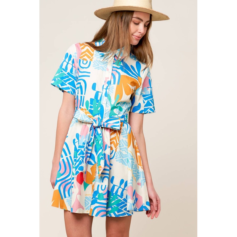 GARDEN SOCIAL WOVEN MINI DRESS