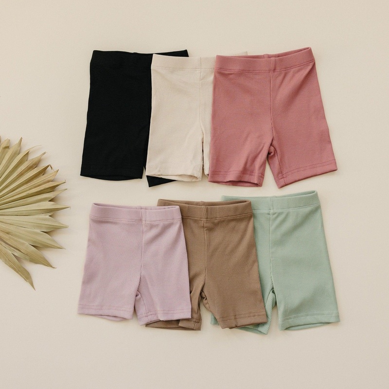Ribbed Bamboo Bike Shorts|Oatmeal|Cocoa|Black|Dusty Rose|Pink|Sage|Purple|White|3-6 months|6-9 months|6-12 months|9-12 months|12-18 months|12-24 months|18-24 months|2T|3T|4T|5T|6
