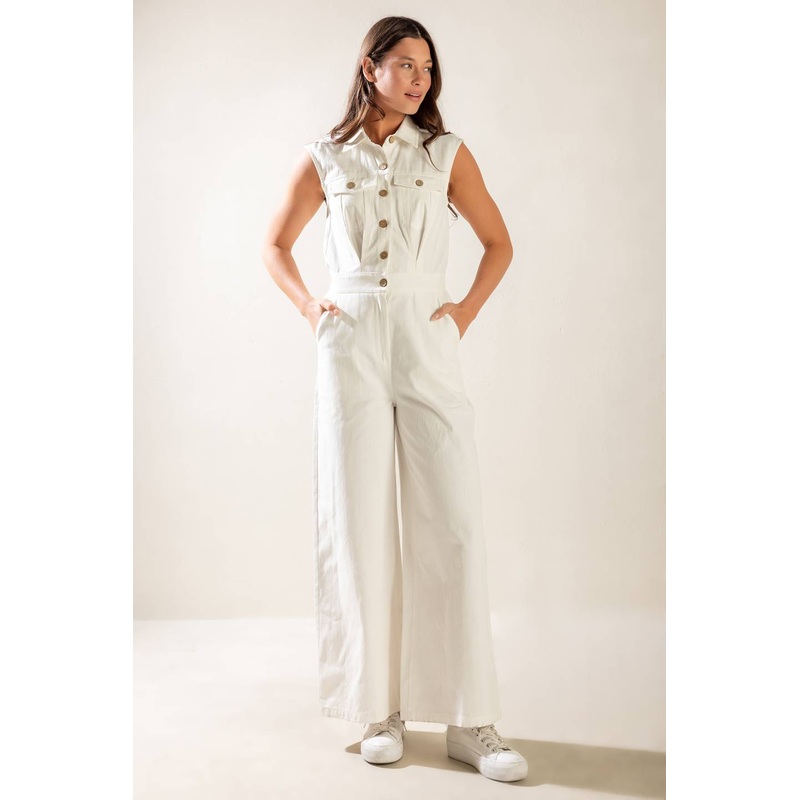 THE ART OF HAPPINESS WOVEN JUMPSUIT