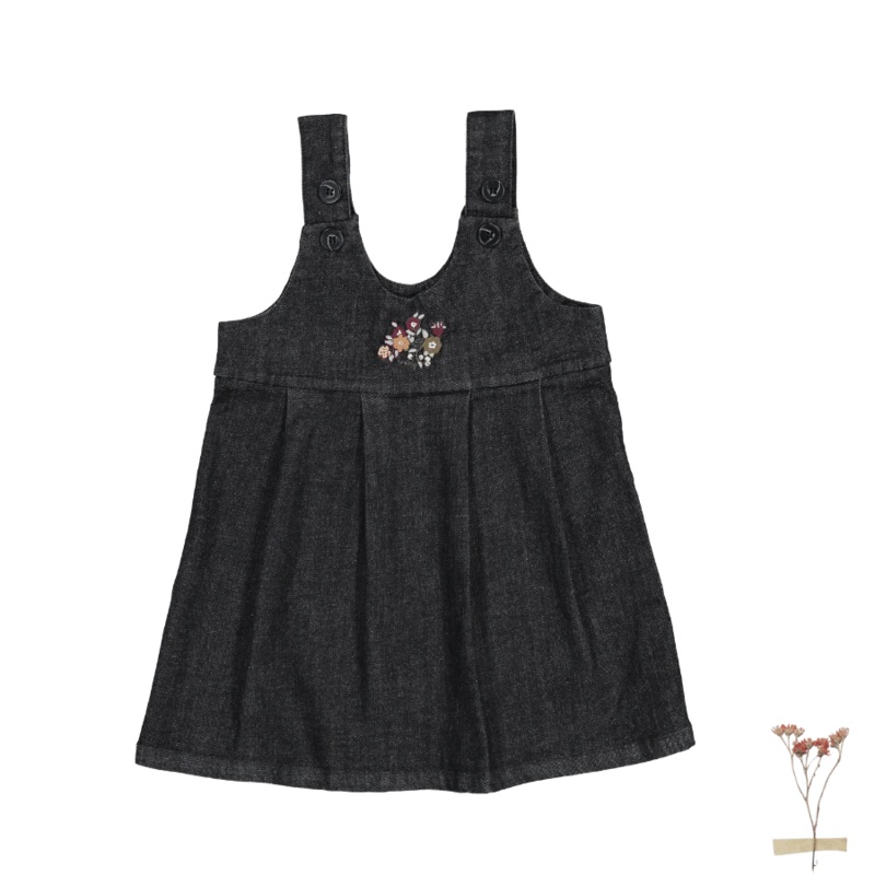The Denim Dress – Black|24m|36m|4y|5y|6y|8y|10y