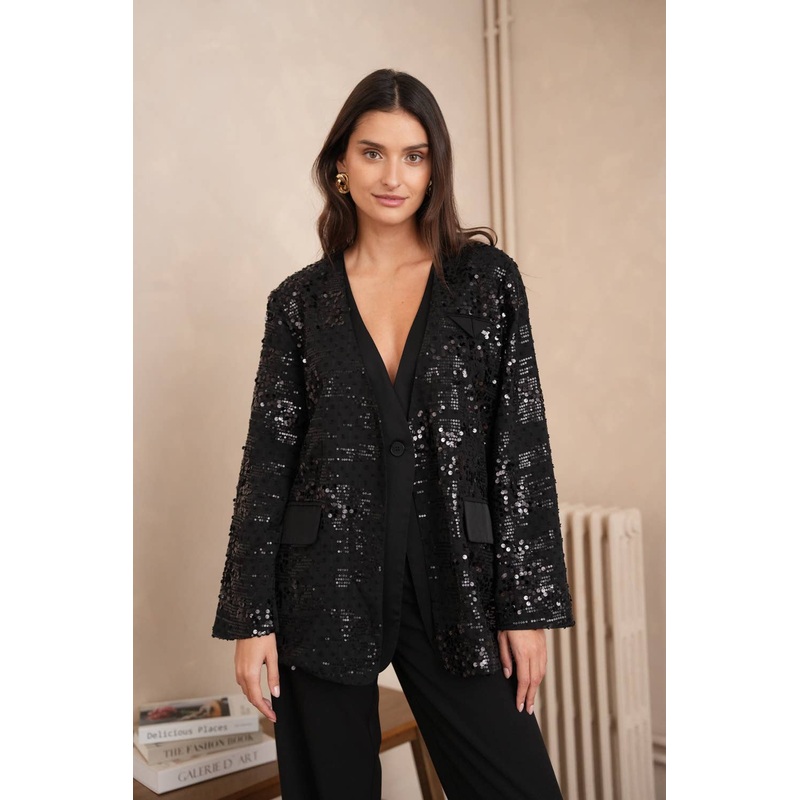 2-in-1 Sequin Vest Jacket|S|M|L