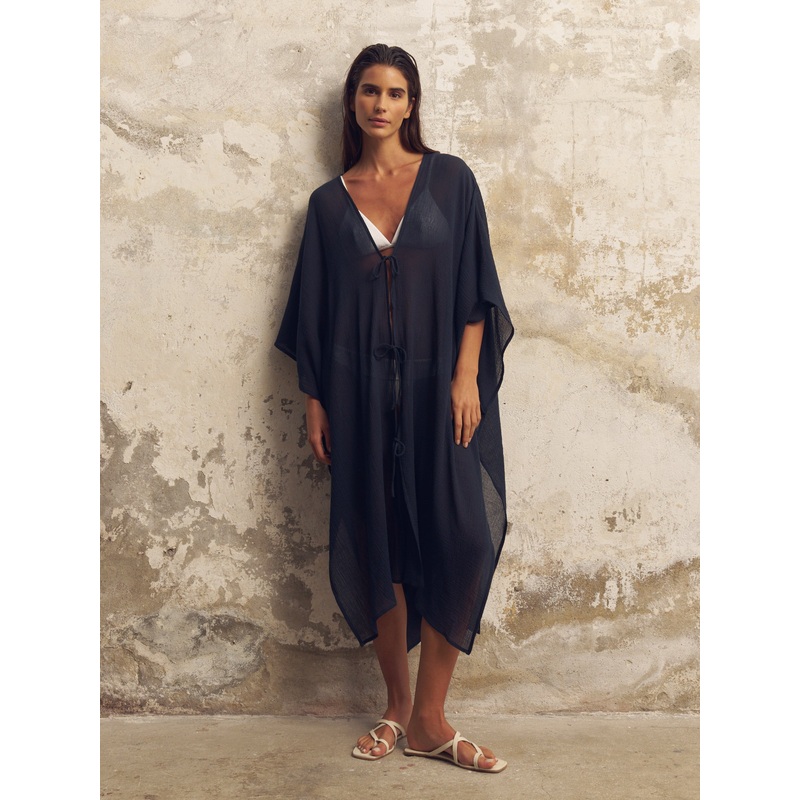 Bodrum Ties Kaftan – Navy|Navy|One Size