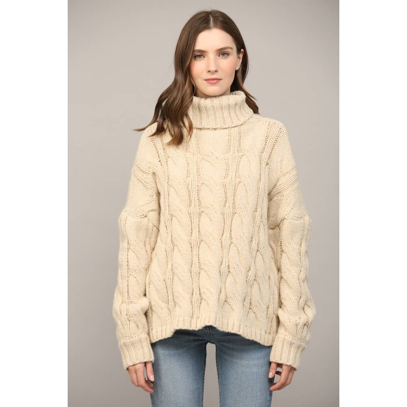 Cable Knit Turtleneck|S|M|L