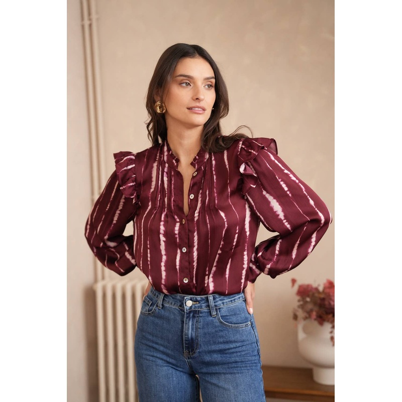 Jane Satin Blouse|S|M|L