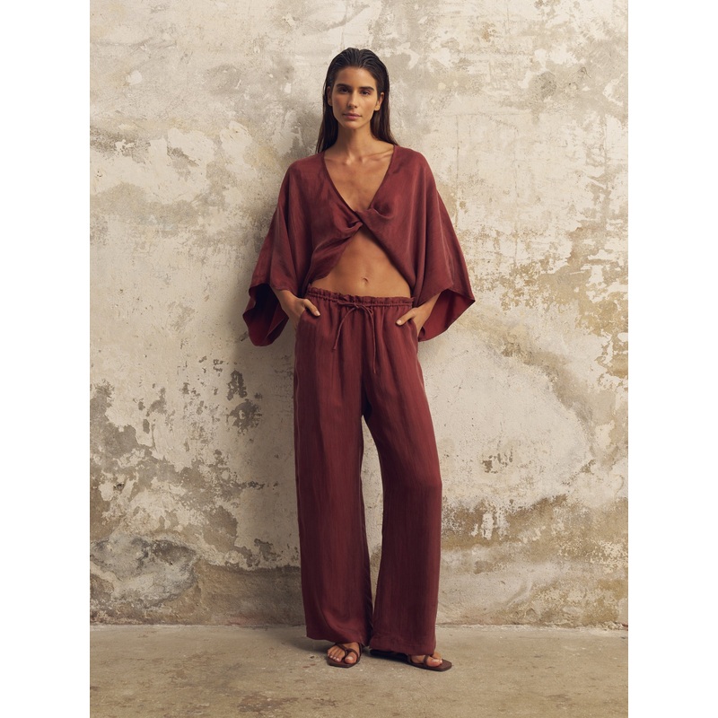 Lucid Knot Top – Burgundy|Burgundy|One Size