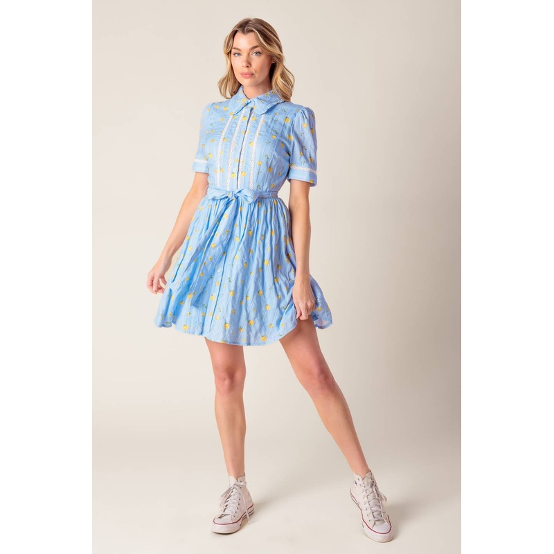 STARLIT SKIES WOVEN MINI DRESS