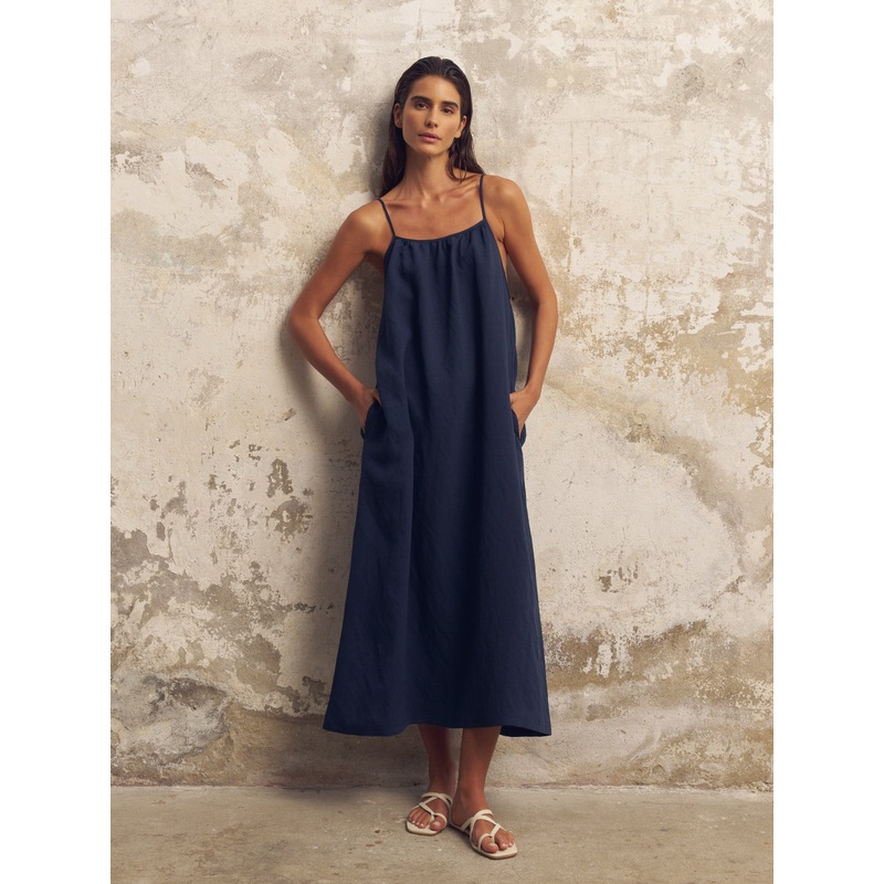 Bliss Flow Maxi Dress – Navy|Navy|S-M|M-L