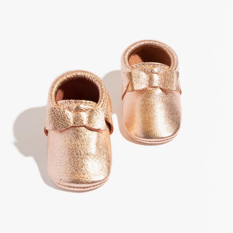Rose Gold Bow Baby Shoe|Soft Sole|Hard Sole|1|2|3|4|5|6|7