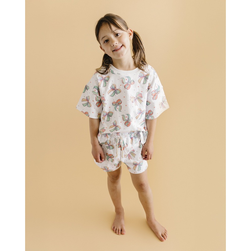 Shorts Set | Happy Bows|0-3M|3-6M|6-12M|12-18M|18-24M|2T|3T|4T|5T|6-7Y|8-9Y