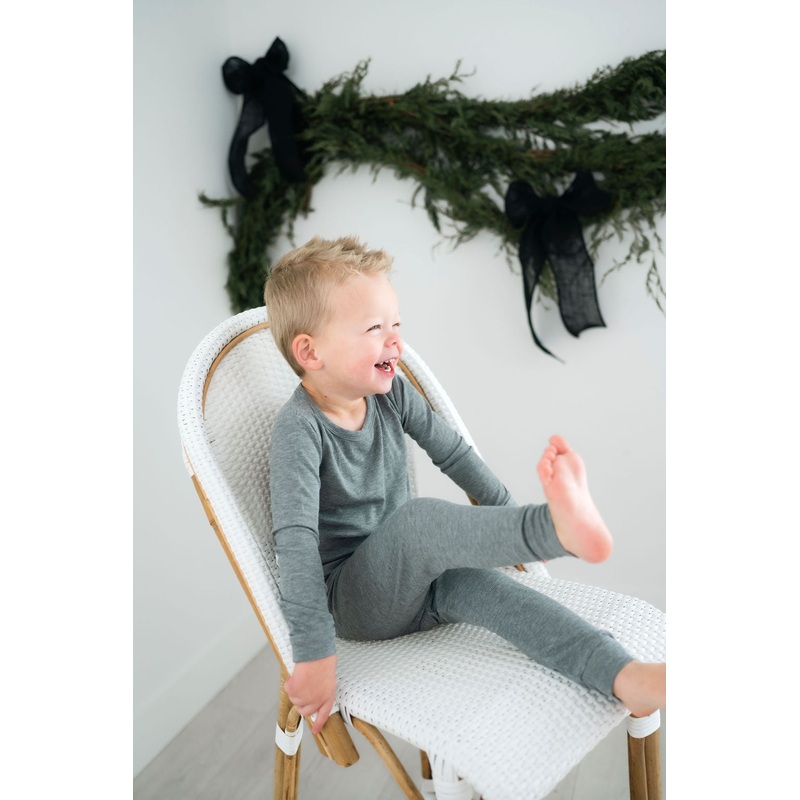 Heather (Gray) Ribbed Long Sleeve PJ’s BDLJ