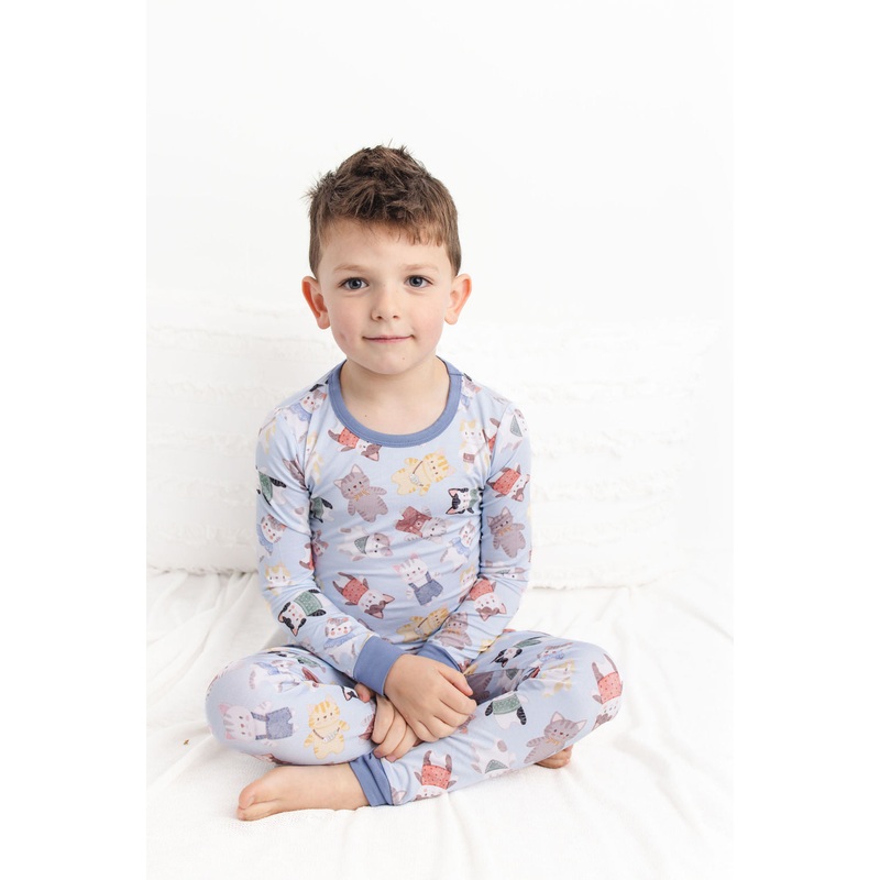 Whiskers (Blue) Long Sleeve PJ’s BDLJ