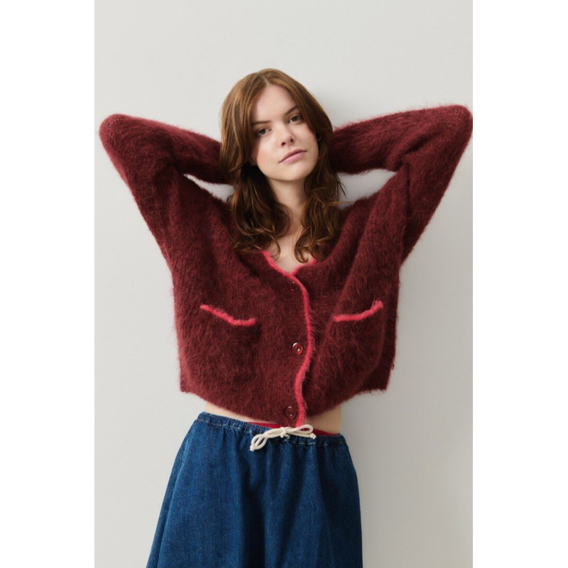 BYMI Cardigan Sweater|Burgundy|XSS|SM|ML