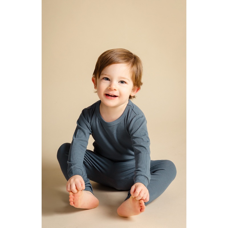 Cadet (Blue) Ribbed Long Sleeve PJ’s BDLJ
