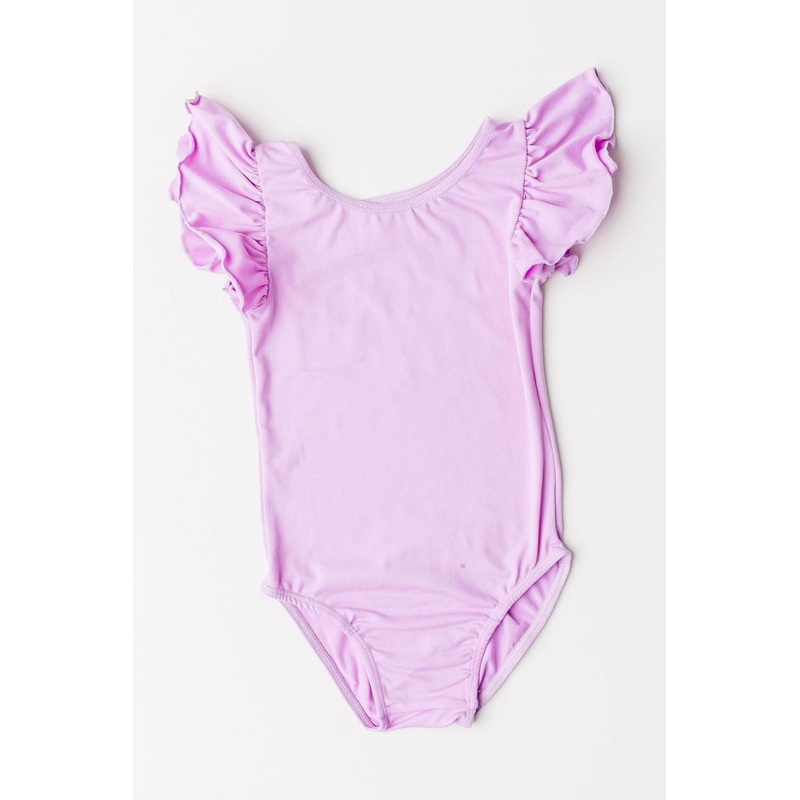 Bright Lilac S/S Flutter Sleeve Leotard