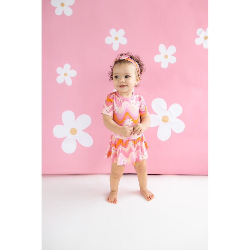 GROOVY FLORAL DREAM BODYSUIT DRESS