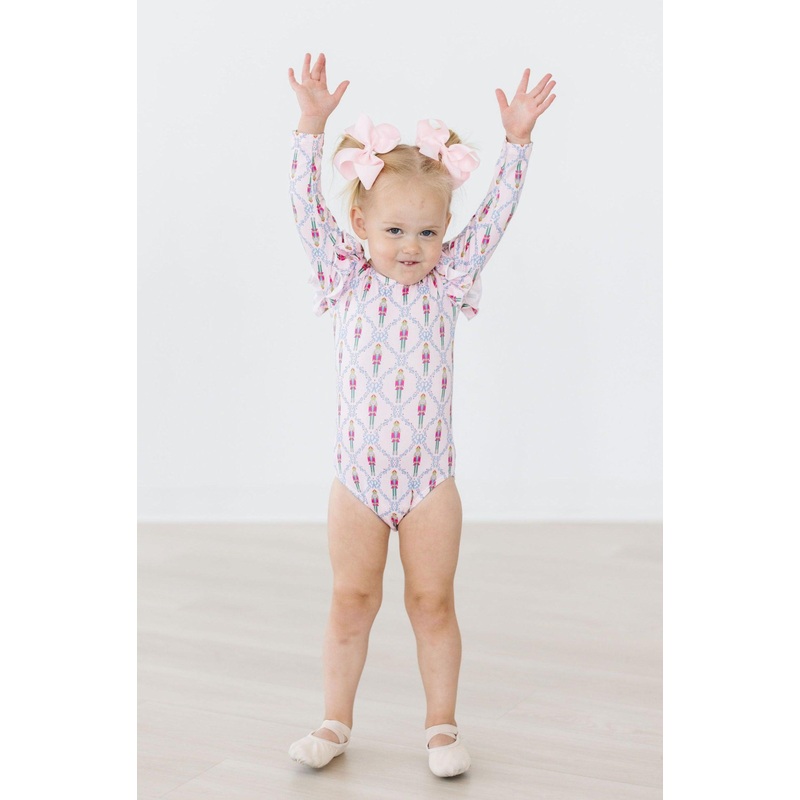 Pink Nutcracker L/S Flutter Sleeve Leotard