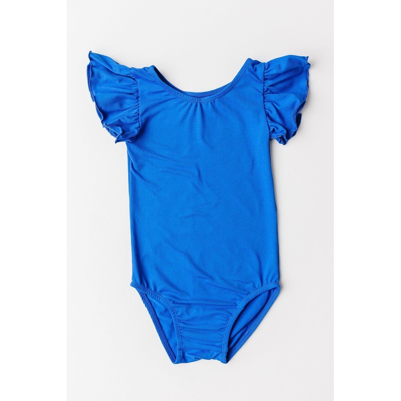 Royal Blue S/S Flutter Sleeve Leotard