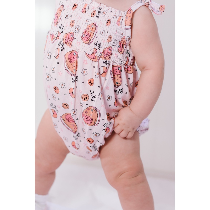 SCHOOL DREAMZZZ SMOCKED BUBBLE ROMPER