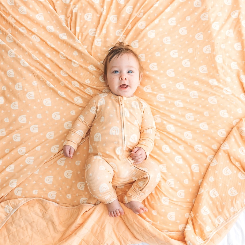 ZIP ROMPER – Rainbow Ribbed|0/3m|3/6m|6/12m|12/18m|18/24m|2/3T