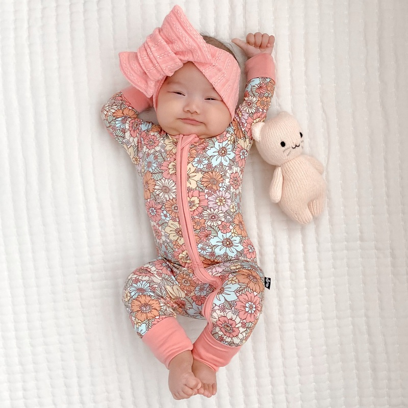 ZIP ROMPER – Spring Floral|0/3m|3/6m|6/12m|12/18m|18/24m|2/3T