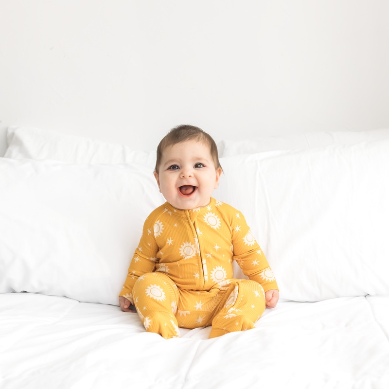 ZIP ROMPER – Sunshine Ribbed|0/3m|3/6m|6/12m|12/18m|18/24m|2/3T