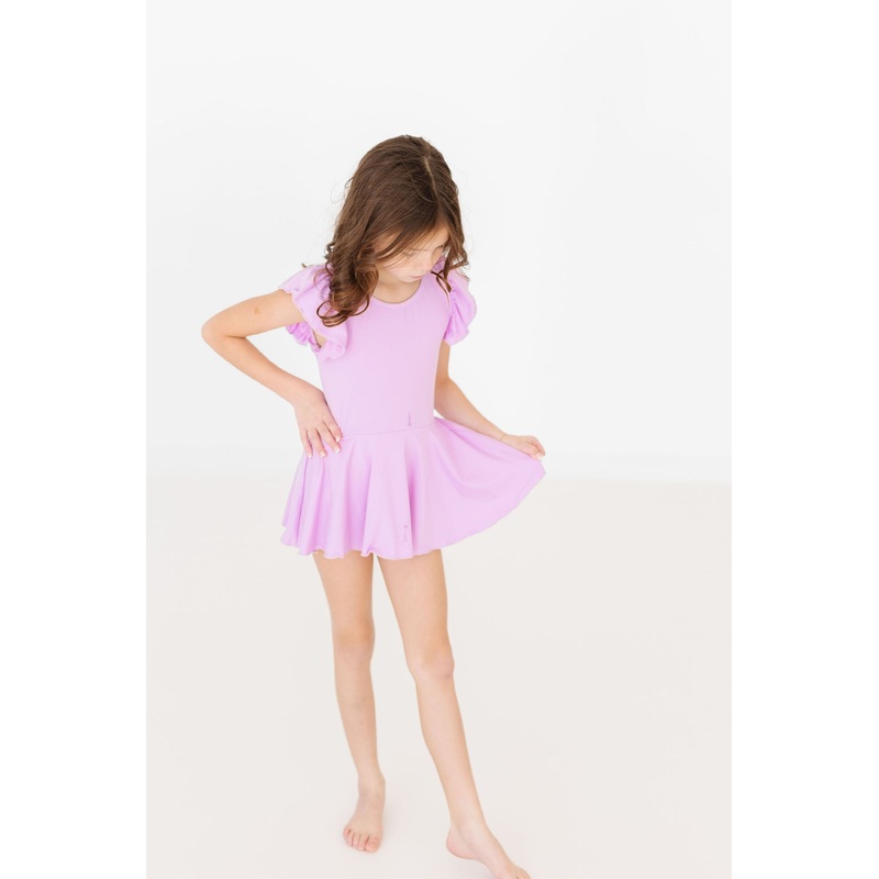 Bright Lilac S/S Twirl Leotard