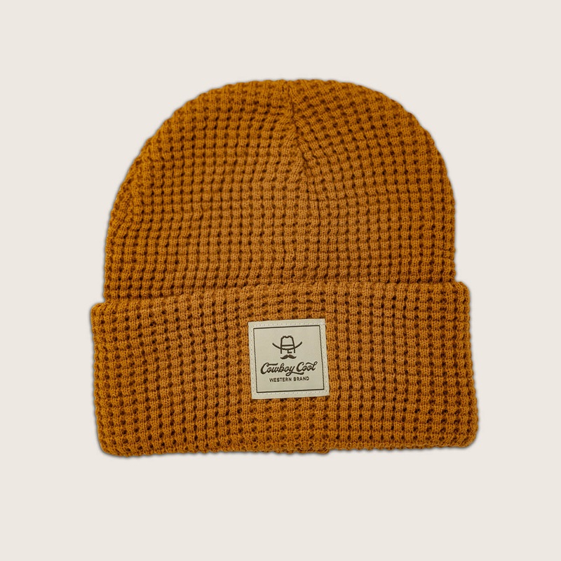 Cowboy Cool Vintage Beanie|Mustard
