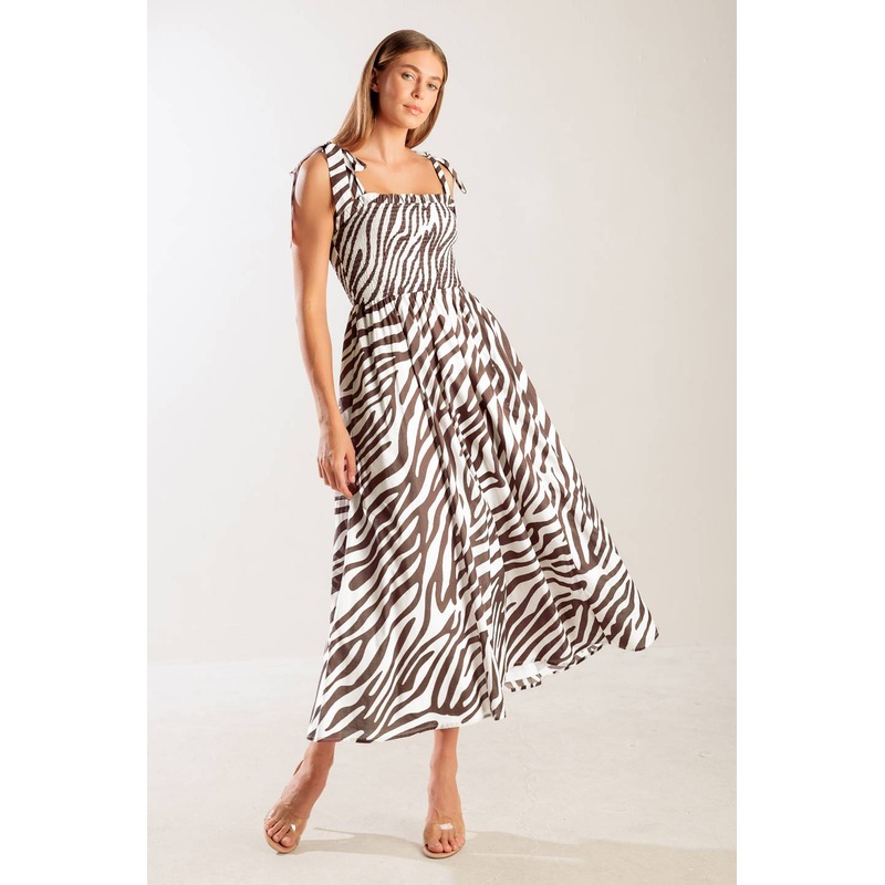 DANCING WITH THE WOVEN MIDI DRESS