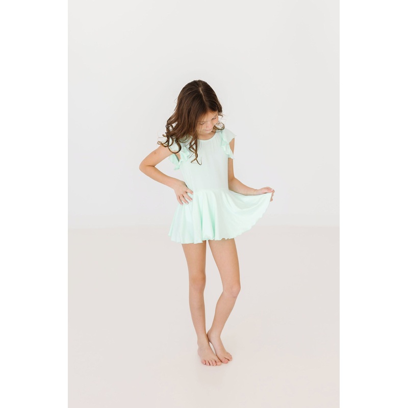 Pastel Green S/S Twirl Leotard