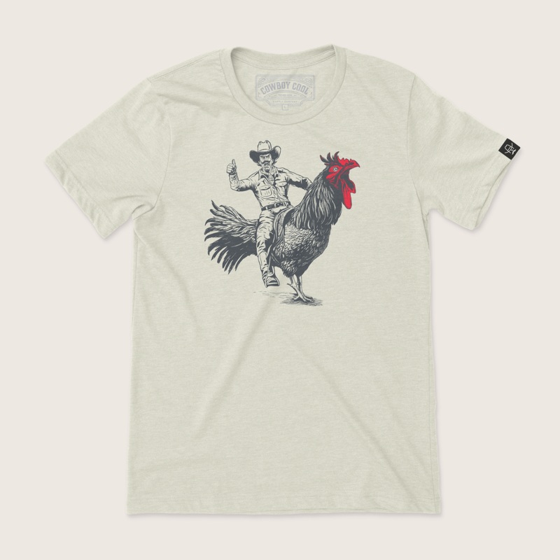 Rooster Roundup T-Shirt|Heather Dust|S|M|L|XL|2XL