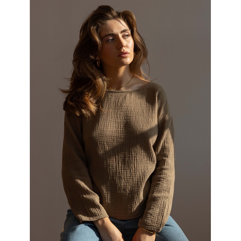 The Button Back Top – Women’s|seaweed|XS|S|M|L|XL