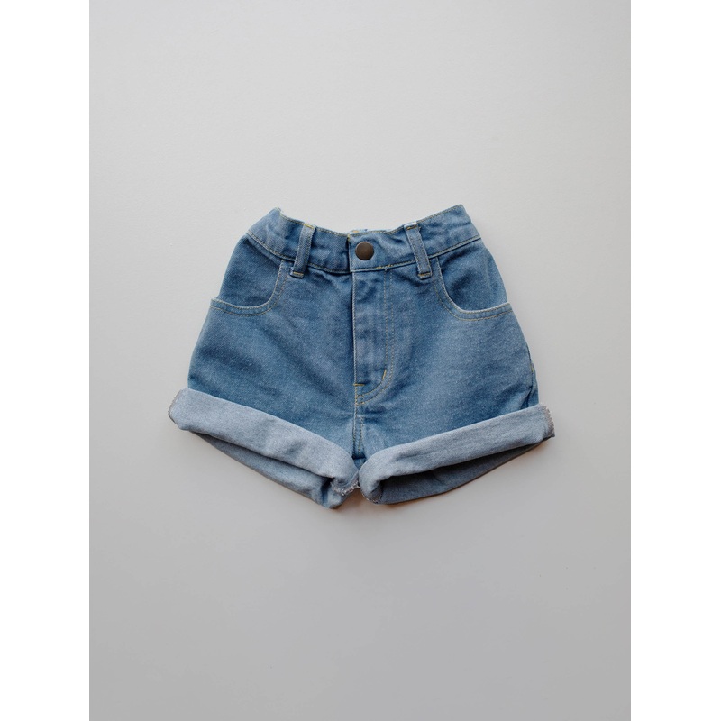 The Denim Short|light denim|12-18 months|18-24 months|2-3 years|3-4 years|4-5 years|5-6 years|6-7 years|7-8 years|8-9 years|9-10 years