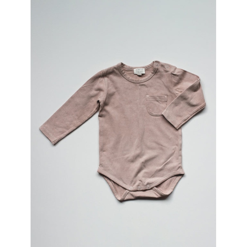 The Long-Sleeve Onesie|antique rose|gray melange|walnut|NB|0-3 months|3-6 months|6-9 months|9-12 months|12-18 months|18-24 months|2-3 years