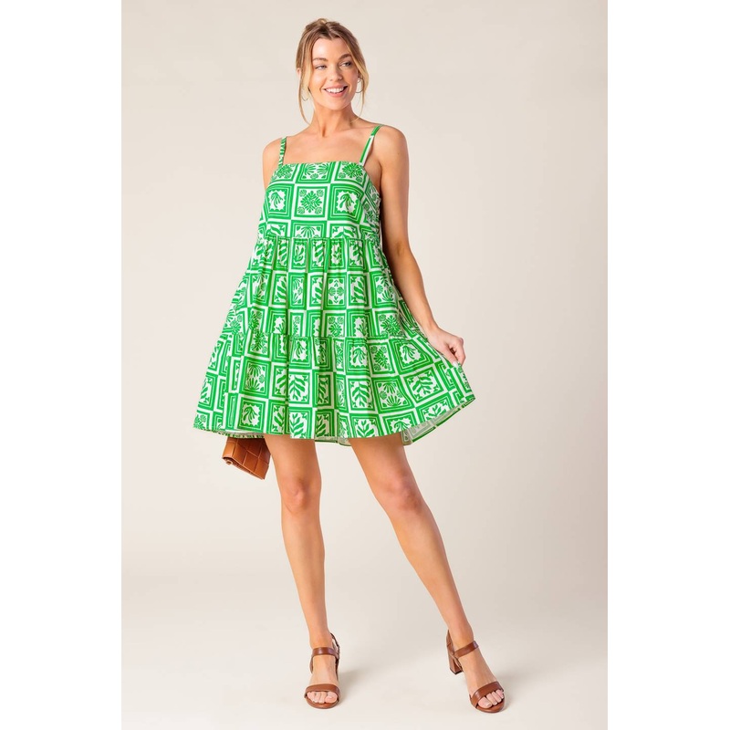 A WORLD FULL OF WONDER WOVEN MINI DRESS