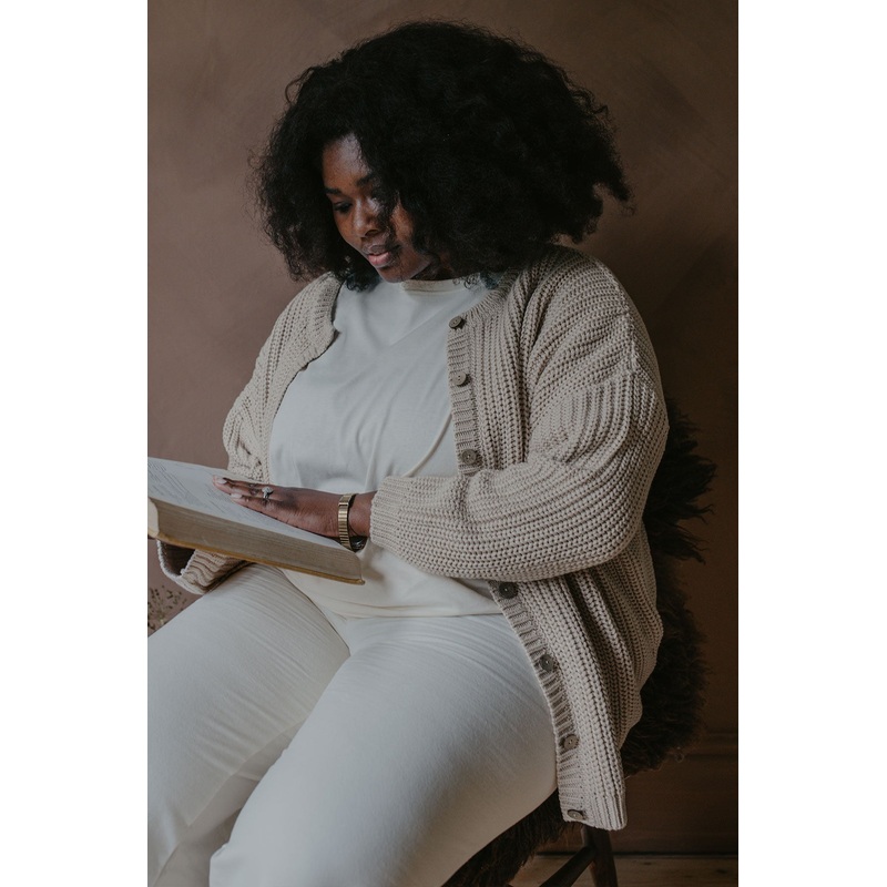 The Chunky Knit Cardigan|oatmeal|XS|S|M|L|XL