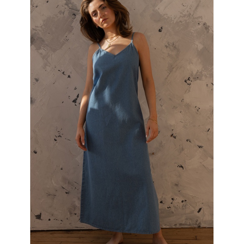 The Denim Cami Dress|light denim|XS|S|M|L|XL